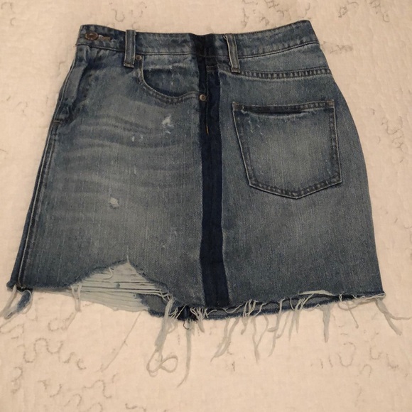 Pistola Sierra Side Stripe Distressed Denim Mini - Picture 6 of 8